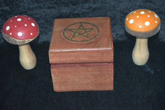 Brass inlay Pentagram Box