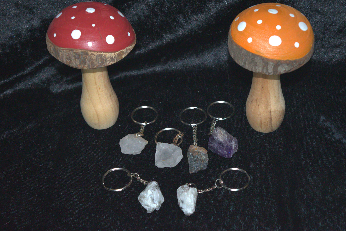 Raw Crystal Keyring