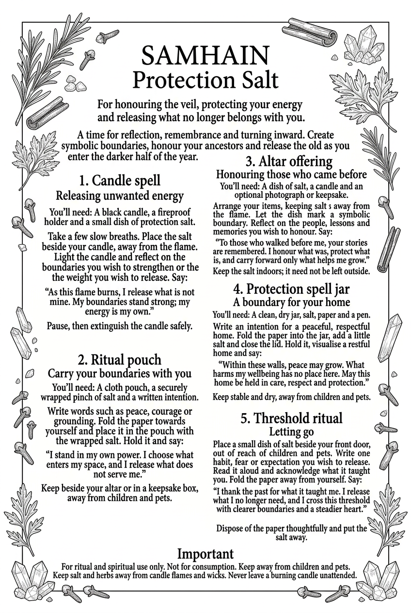 Samhain Protection Salt