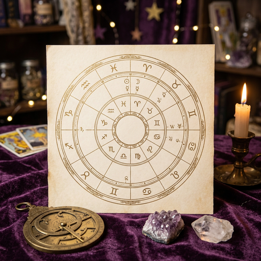 Decorative birth chart reading image